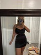 Unique Orange Fitted Satin Cowl Neck Homecoming Dresses