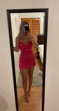 Unique Orange Fitted Satin Cowl Neck Homecoming Dresses