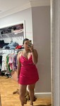 Unique Orange Fitted Satin Cowl Neck Homecoming Dresses