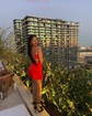 Unique Orange Fitted Satin Cowl Neck Homecoming Dresses