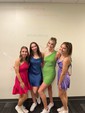 Unique Orange Fitted Satin Cowl Neck Homecoming Dresses