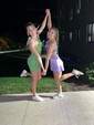 Unique Orange Fitted Satin Cowl Neck Homecoming Dresses