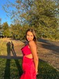 Unique Orange Fitted Satin Cowl Neck Homecoming Dresses