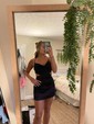 Unique Orange Fitted Satin Cowl Neck Homecoming Dresses