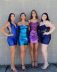Corset Regency Bodycon Metallic Ruched Homecoming Dresses