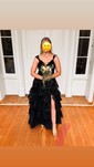 Ball Gown Off-the-shoulder Sequin Tiered Prom Dresses