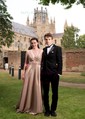 A-line V-neck Glitter Prom Dresses With Ruched