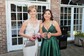 A-line V-neck Satin Prom Dresses With Appliques