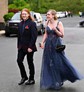 Ball Gown V-neck Tulle Corset Prom Dresses With Appliques