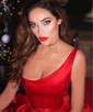 Ball Gown One Shoulder Satin Prom Dresses With Ruched