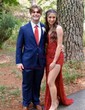 Sheath/Column V-neck Sparkly Sequin Prom Dresses