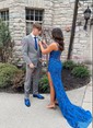 Sheath/Column V-neck Sparkly Sequin Prom Dresses
