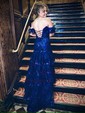 Sheath/Column Off-the-shoulder Sequin Tiered Prom Dresses