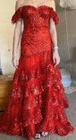 Sheath/Column Off-the-shoulder Sequin Tiered Prom Dresses