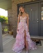Ball Gown Off-the-shoulder Sequin Tiered Prom Dresses