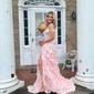 Ball Gown Off-the-shoulder Sequin Tiered Prom Dresses