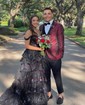 Ball Gown Off-the-shoulder Sequin Tiered Prom Dresses