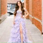 Ball Gown Off-the-shoulder Sequin Tiered Prom Dresses