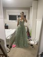 Ball Gown Square Neck Tulle Floral Prom Dresses With Butterfly