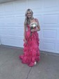 Ball Gown Sweetheart Tulle Tiered Prom Dresses With Appliques
