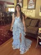 Ball Gown Sweetheart Tulle Tiered Prom Dresses With Appliques
