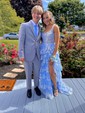 Ball Gown Sweetheart Tulle Tiered Prom Dresses With Appliques