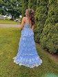Ball Gown Sweetheart Tulle Tiered Prom Dresses With Appliques
