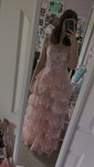 Ball Gown Sweetheart Tulle Tiered Prom Dresses With Appliques