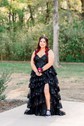 Ball Gown Sweetheart Tulle Tiered Prom Dresses With Appliques