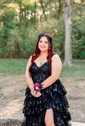 Ball Gown Sweetheart Tulle Tiered Prom Dresses With Appliques