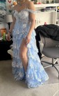 Ball Gown Sweetheart Tulle Tiered Prom Dresses With Appliques