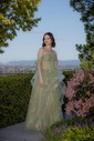 Princess Off-the-shoulder Tulle Ruffle Prom Dresses With Appliques
