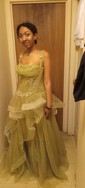 Princess Off-the-shoulder Tulle Ruffle Prom Dresses With Appliques