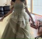 Princess Off-the-shoulder Tulle Ruffle Prom Dresses With Appliques