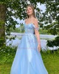 Ball Gown Sweetheart Tulle Prom Dresses With Appliques