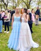 Ball Gown Sweetheart Tulle Prom Dresses With Appliques