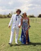 Sheath/Column V-neck Tulle Prom Dresses With Appliques