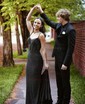 Mermaid V-neck Jersey Corset Beaded Prom Dresses