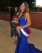 Mermaid V-neck Jersey Backless Beaded Prom Dresses