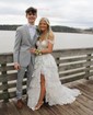 Ball Gown Off-the-shoulder Sequin Tiered Prom Dresses
