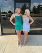 Corset Bodycon Satin Beaded Homecoming Dresses
