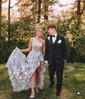 Ball Gown One Shoulder Sequin Tiered Prom Dresses