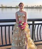 Ball Gown One Shoulder Sequin Tiered Prom Dresses