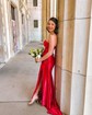 Mermaid Strapless Satin Corset Prom Dresses With Ruched