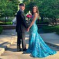 Mermaid V-neck Backless Sparkly Sequin Prom Dresses
