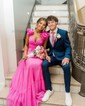 A-line V-neck Chiffon Prom Dresses With Ruched