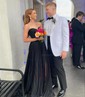 Ball Gown Off-the-shoulder Chiffon Pleated Prom Dresses With Puff Sleeve