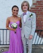 A-line Strapless Chiffon Pleated Cut Out Prom Dresses