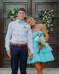 Unique Skater Tulle Cut Out Tiered Homecoming Dresses