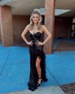 Sheath/Column Strapless Sparkly Sequin Prom Dresses With Feather